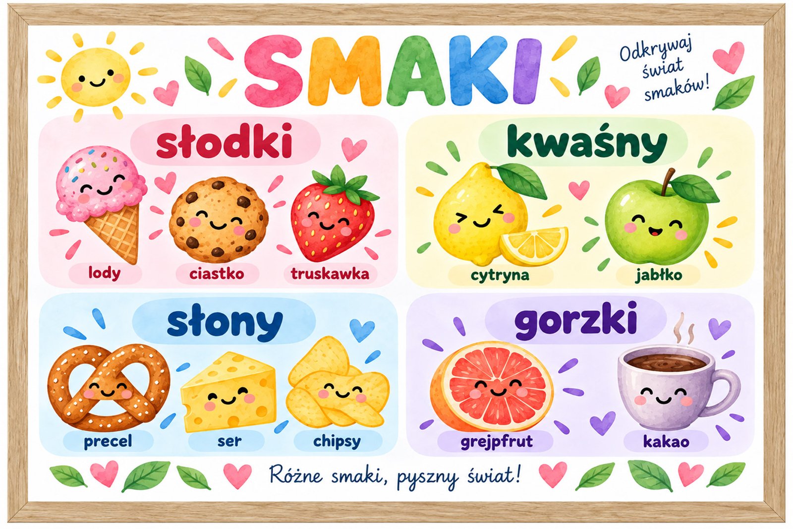 Plakat Edukacyjny Smaki