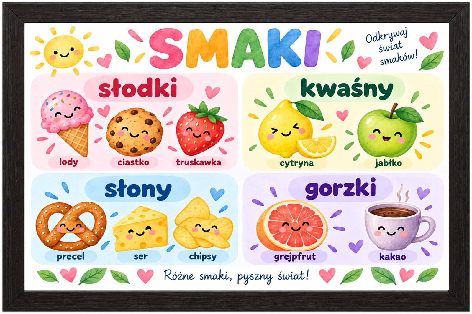 Plakat Edukacyjny Smaki Kompozycja 1