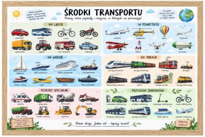 Plakat Edukacyjny Środki Transportu 2