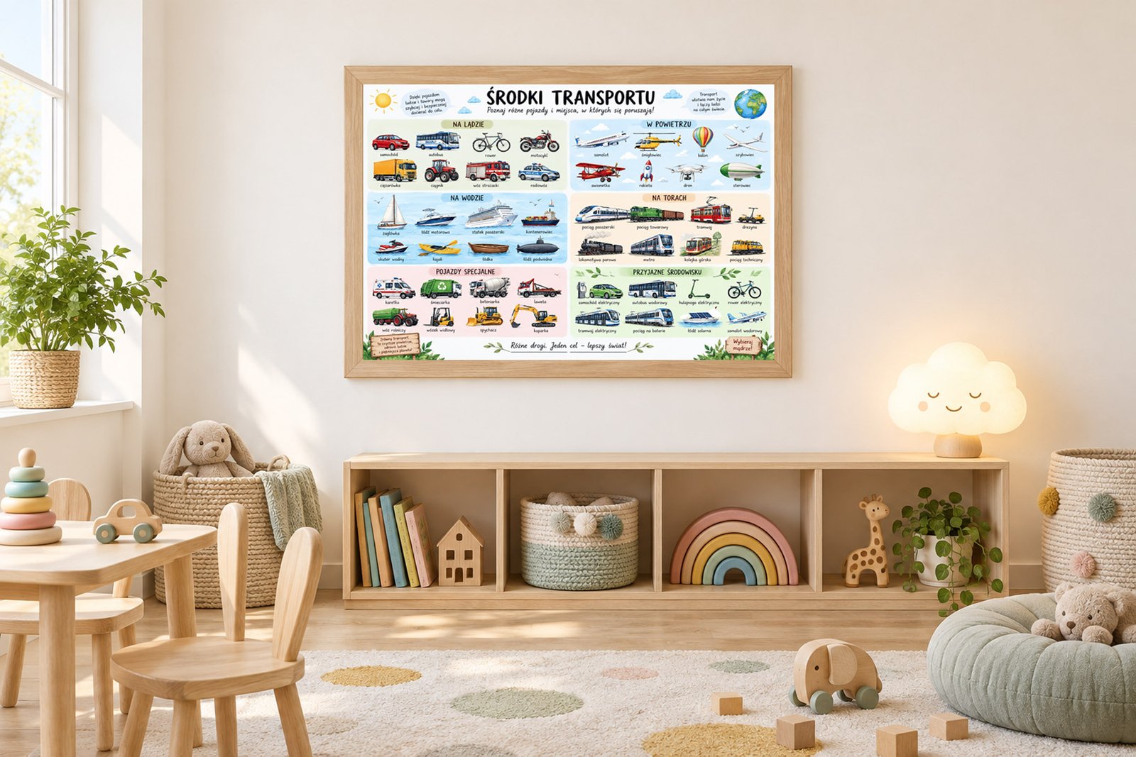 Plakat Edukacyjny Środki Transportu 2 Kompozycja 3