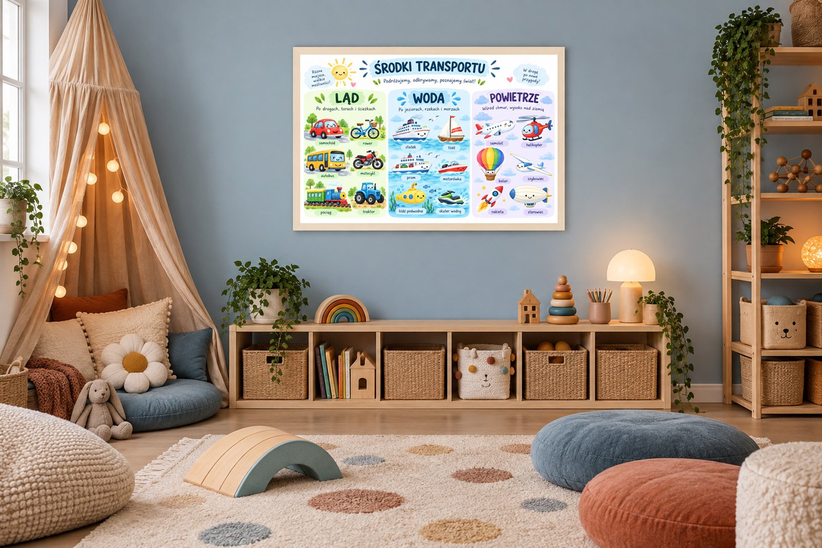 Plakat Edukacyjny Środki Transportu Kompozycja 4