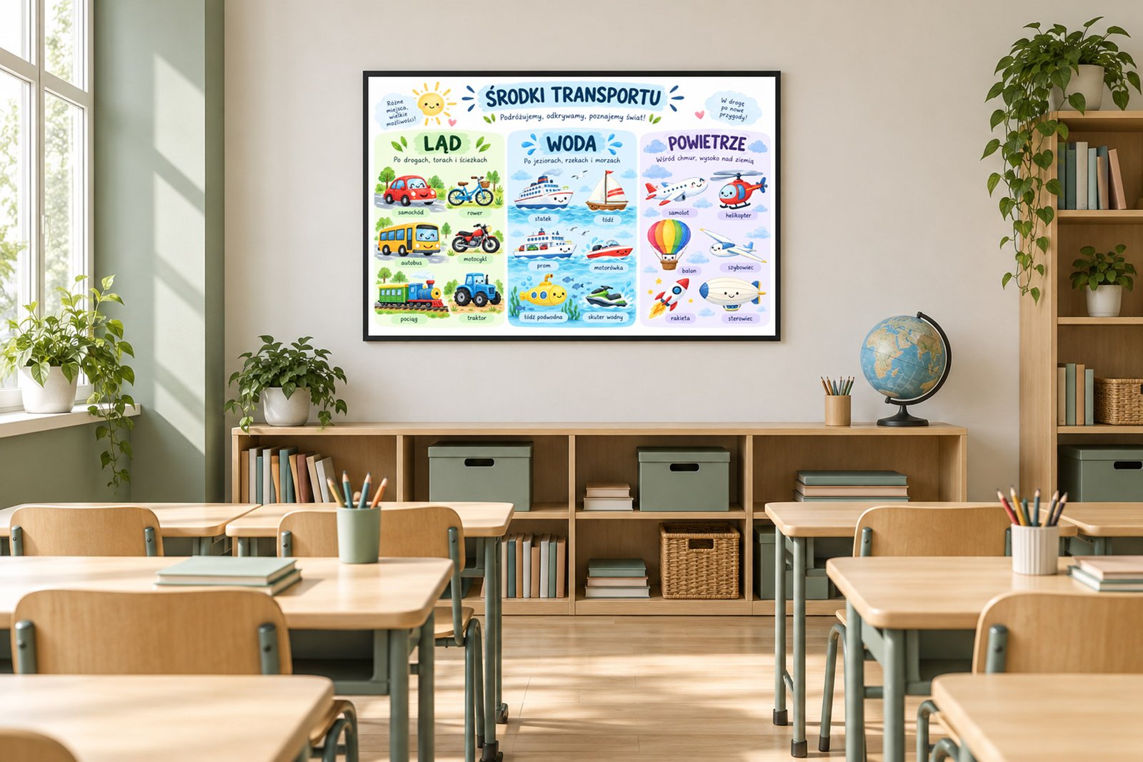 Plakat Edukacyjny Środki Transportu Kompozycja 5