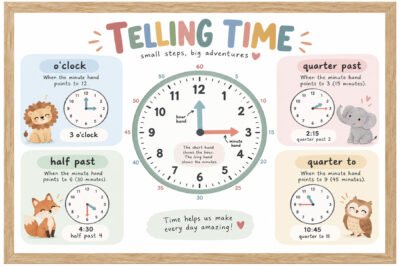Plakat Edukacyjny Telling Time