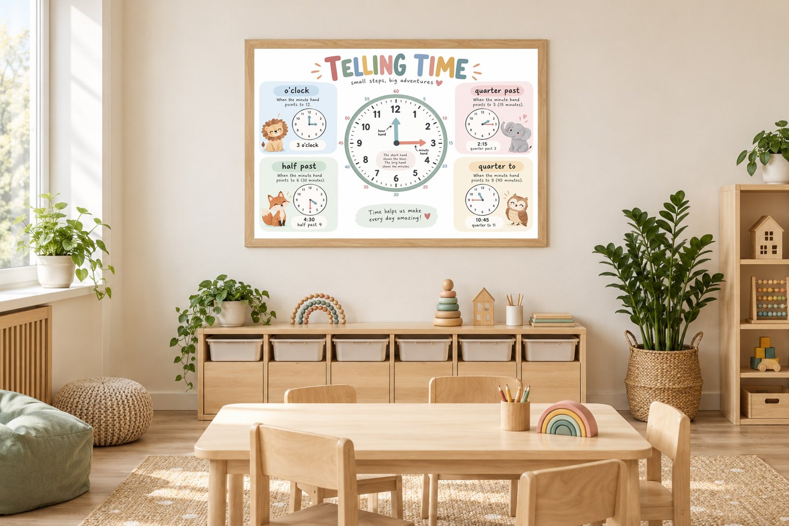 Plakat Edukacyjny Telling Time Kompozycja 2