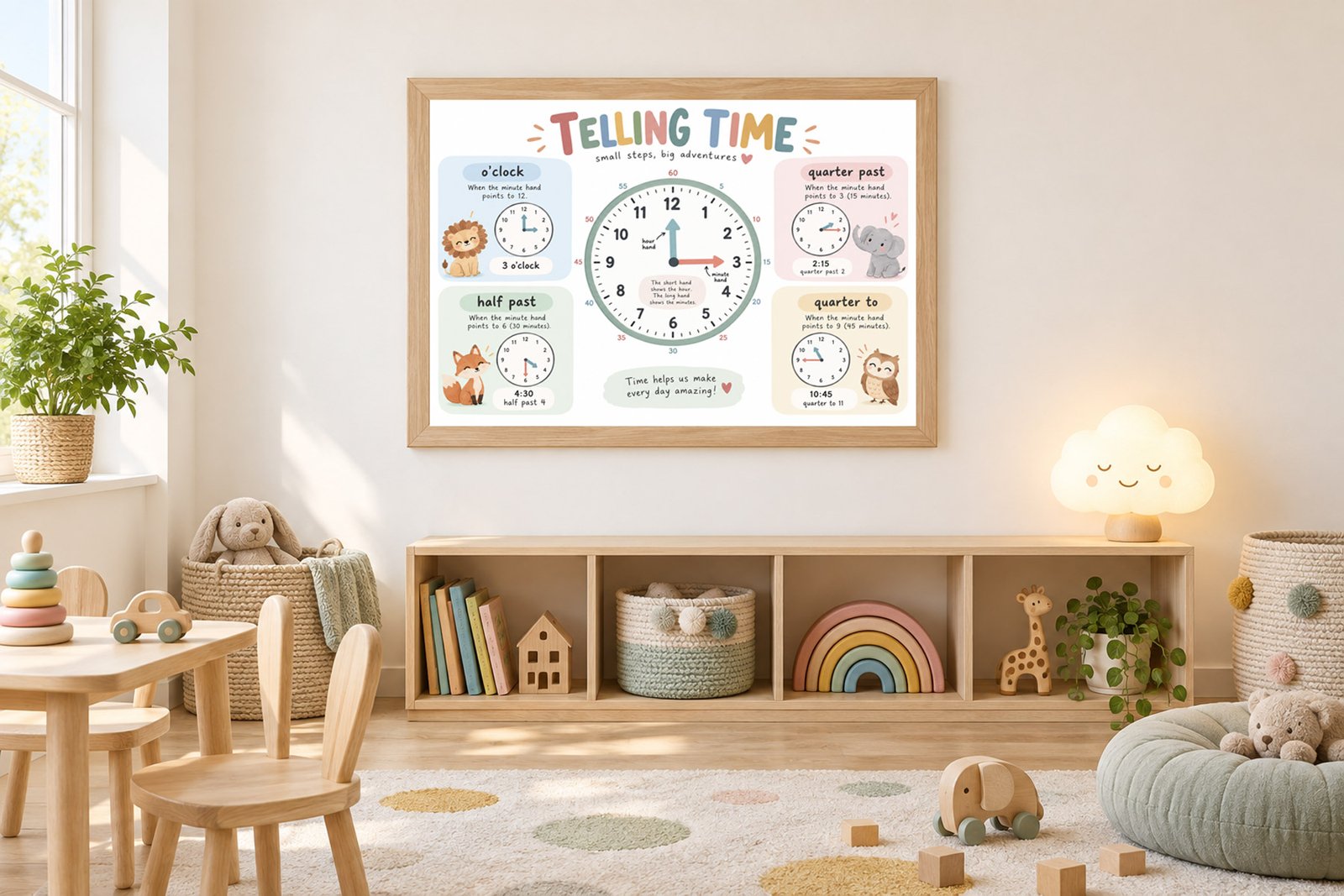Plakat Edukacyjny Telling Time Kompozycja 3