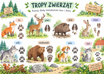 Plakat Edukacyjny Tropy Zwierząt