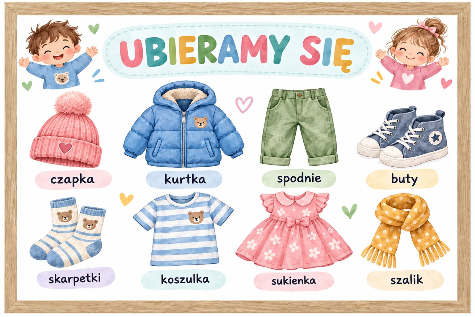 Plakat Edukacyjny Ubieramy Się
