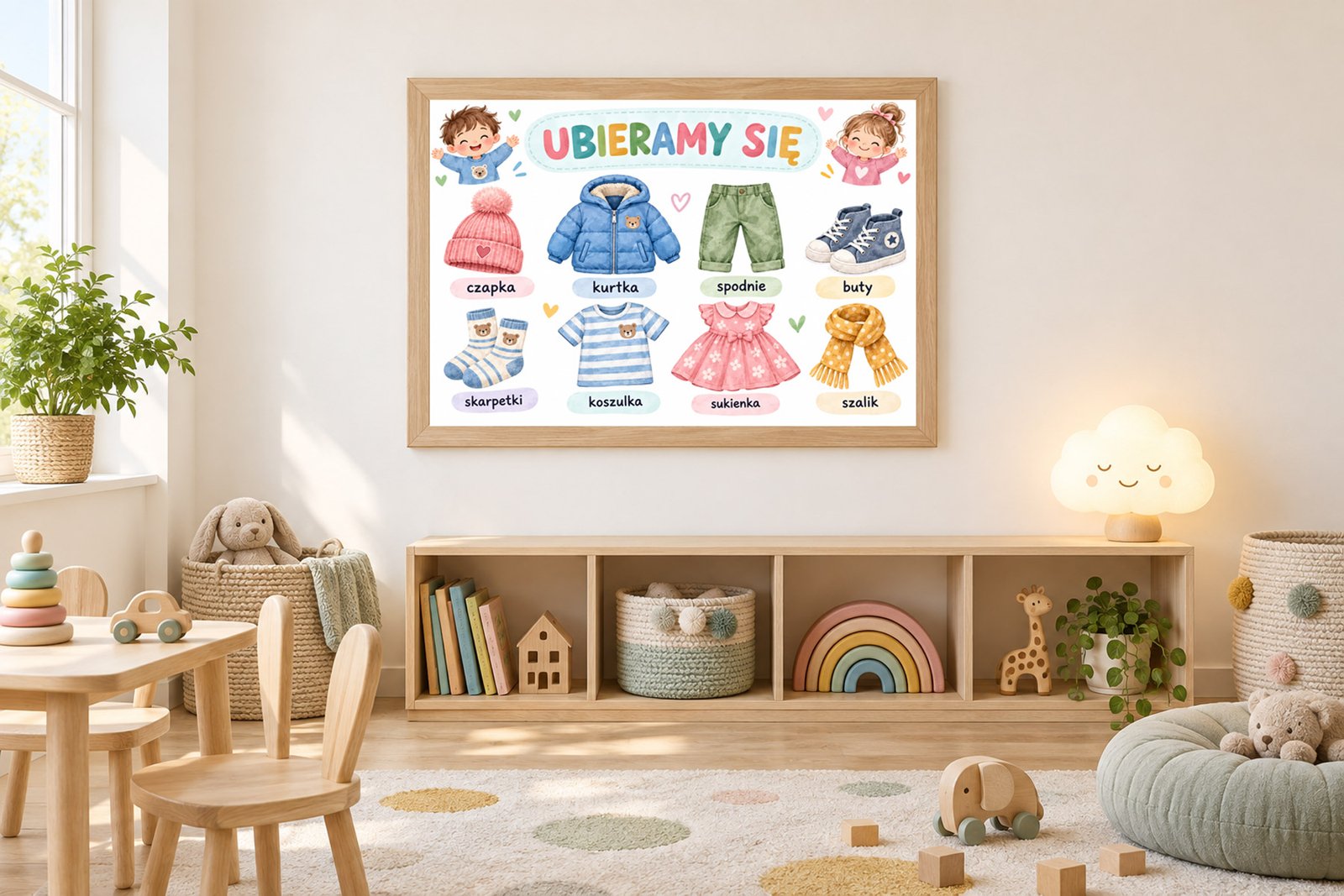 Plakat Edukacyjny Ubieramy Się Kompozycja 3