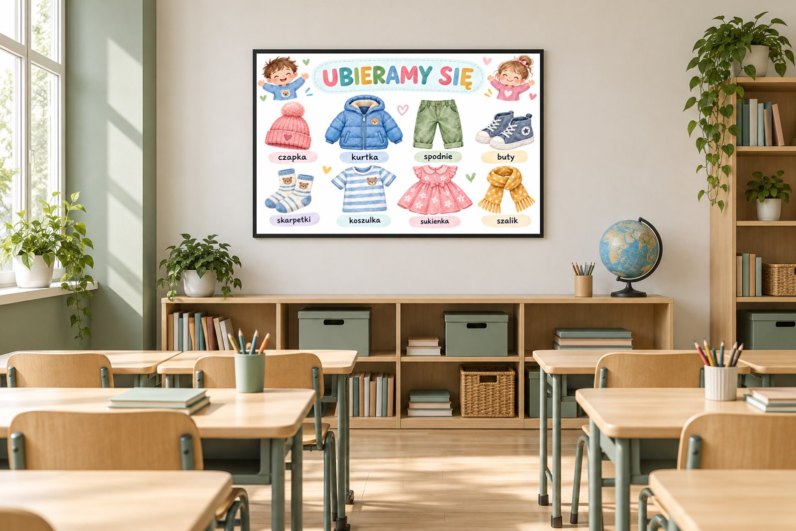 Plakat Edukacyjny Ubieramy Się Kompozycja 5