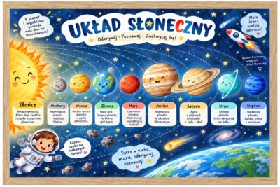 Plakat Edukacyjny Układ Słoneczny