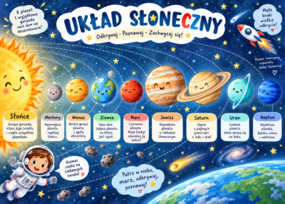 Plakat Edukacyjny Układ Słoneczny