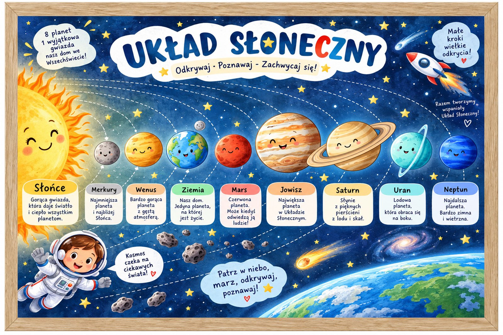 Plakat Edukacyjny Układ Słoneczny