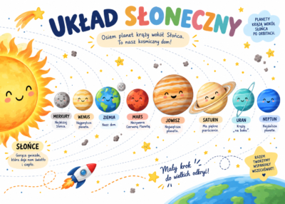 Plakat Edukacyjny Układ Słoneczny 2
