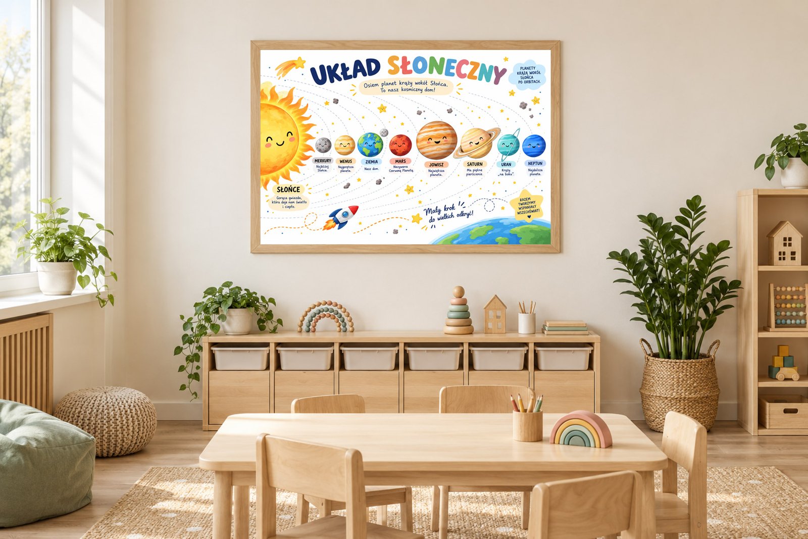 Plakat Edukacyjny Układ Słoneczny 2 Kompozycja 2