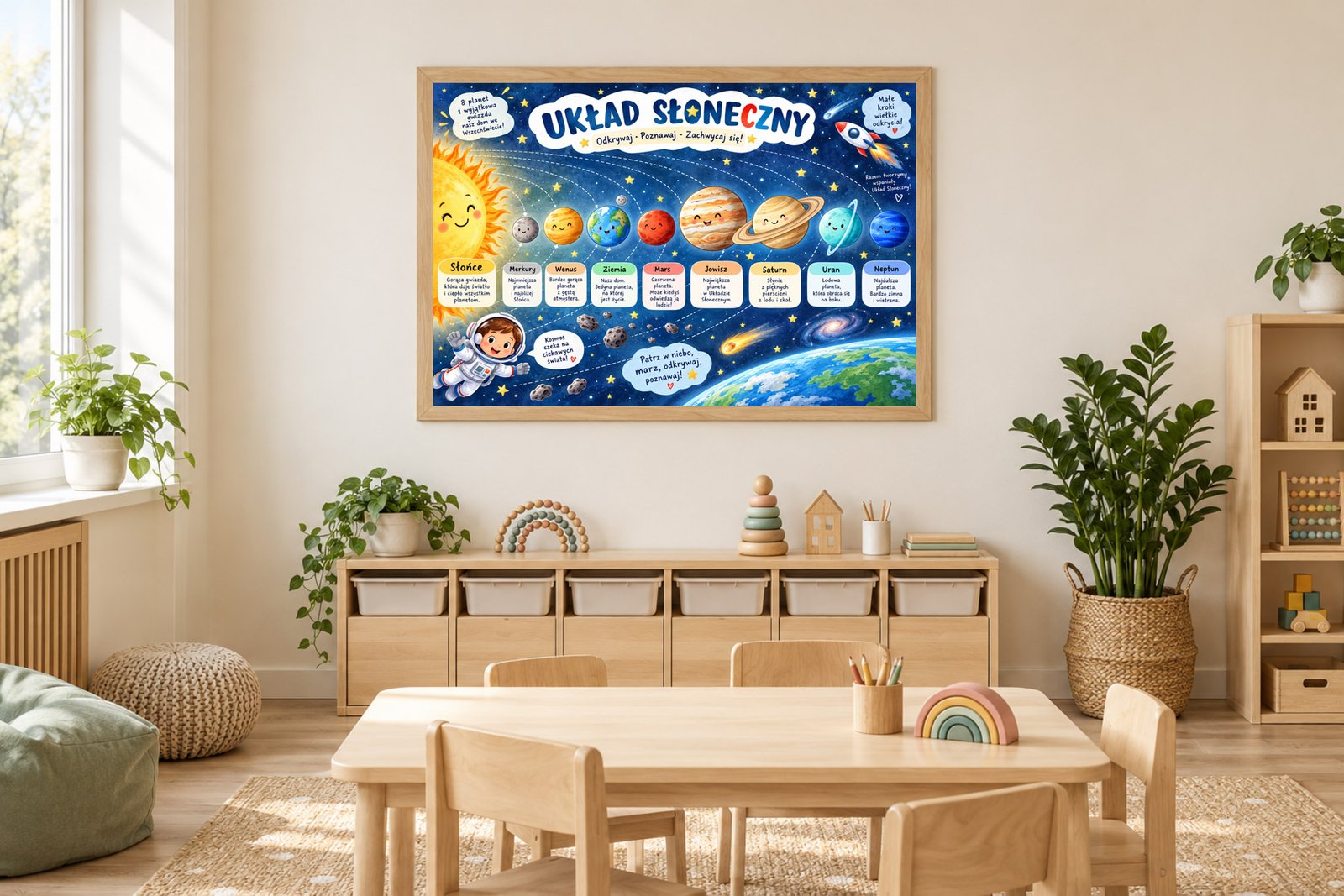 Plakat Edukacyjny Układ Słoneczny Kompozycja 2