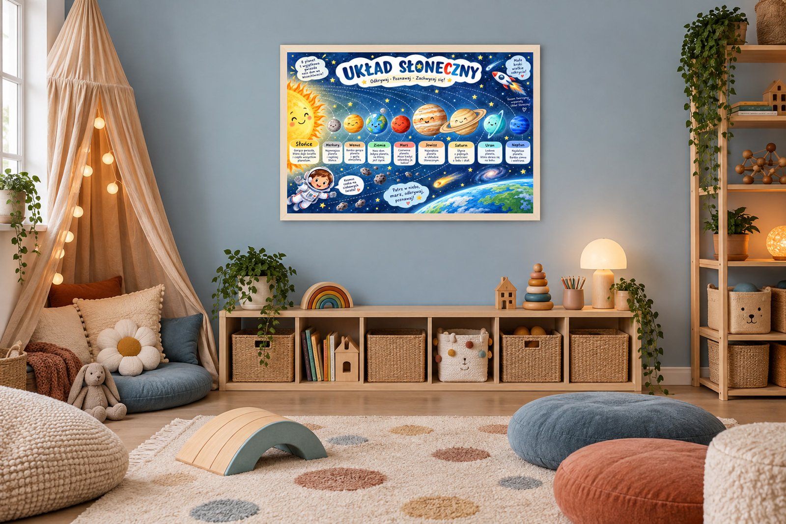 Plakat Edukacyjny Układ Słoneczny Kompozycja 4