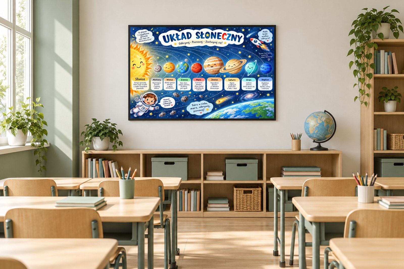 Plakat Edukacyjny Układ Słoneczny Kompozycja 5