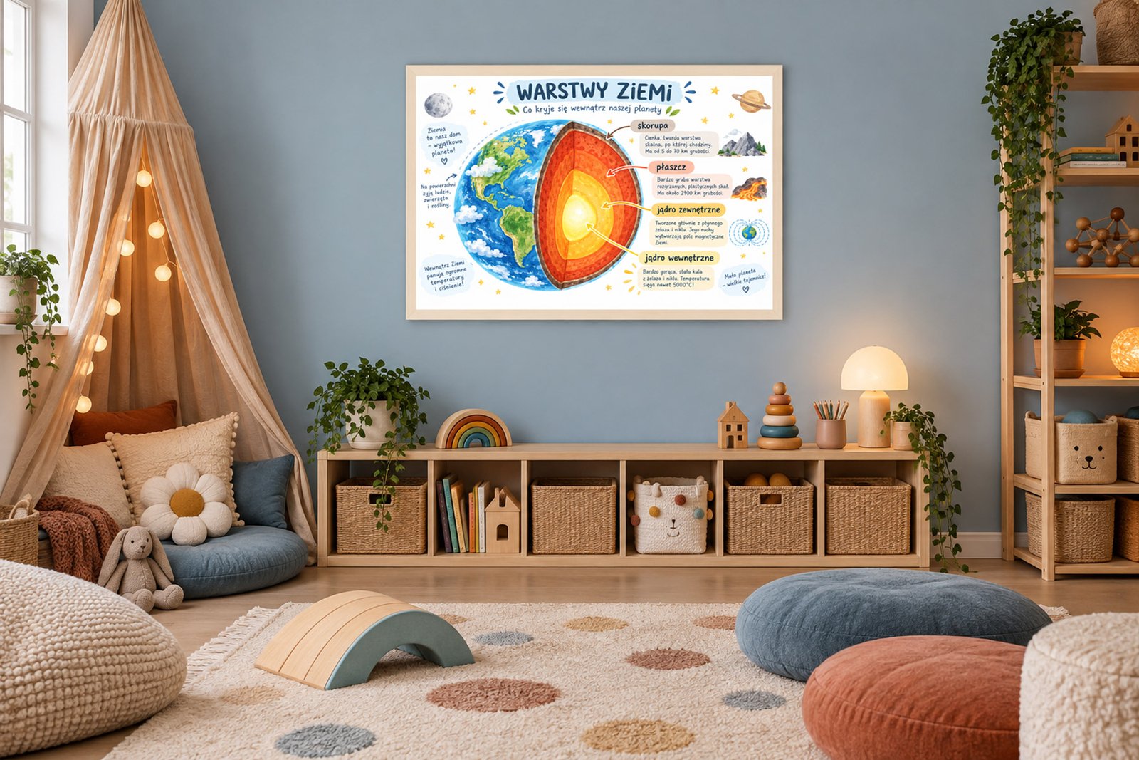 Plakat Edukacyjny Warstwy Ziemi Kompozycja 4