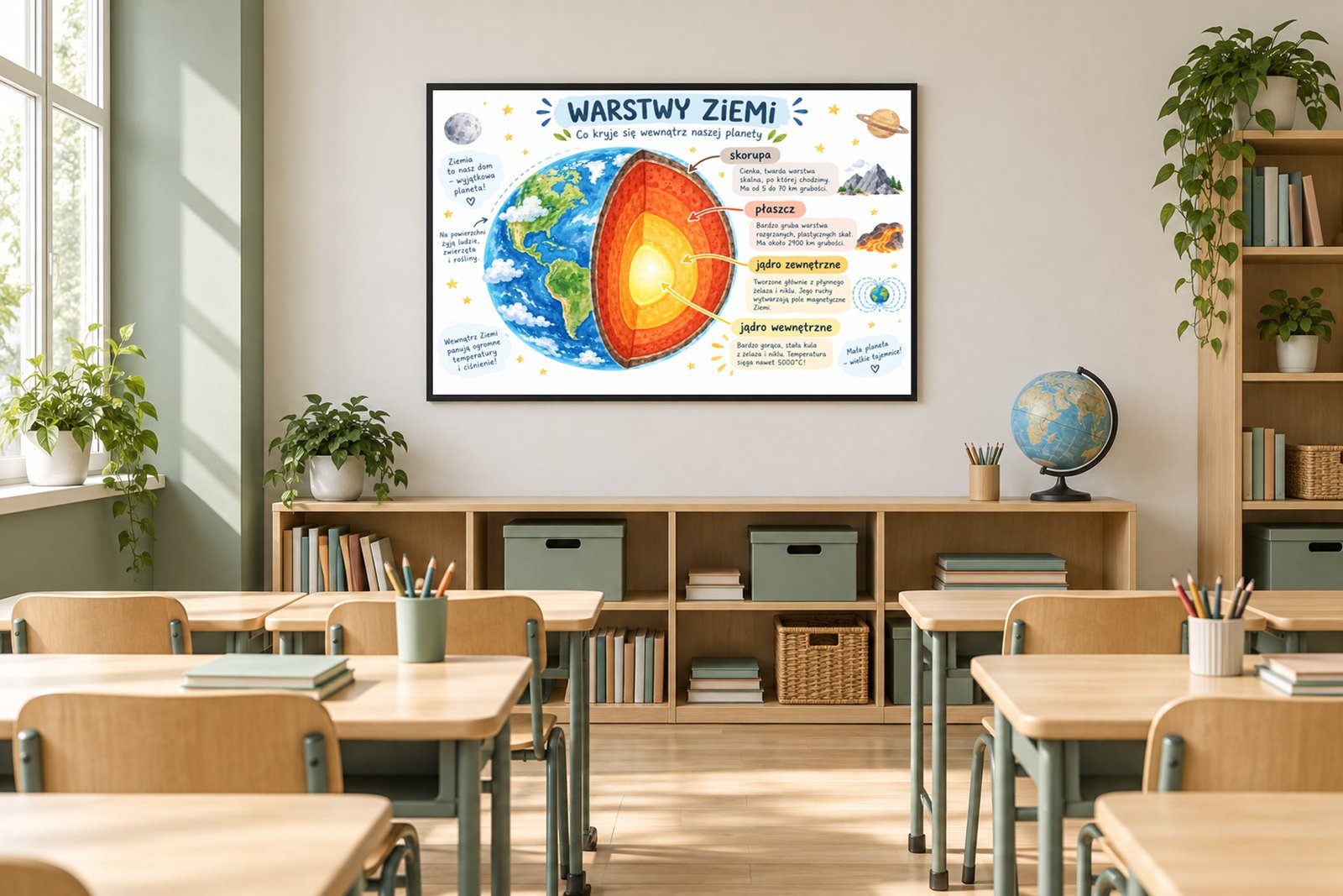 Plakat Edukacyjny Warstwy Ziemi Kompozycja 5