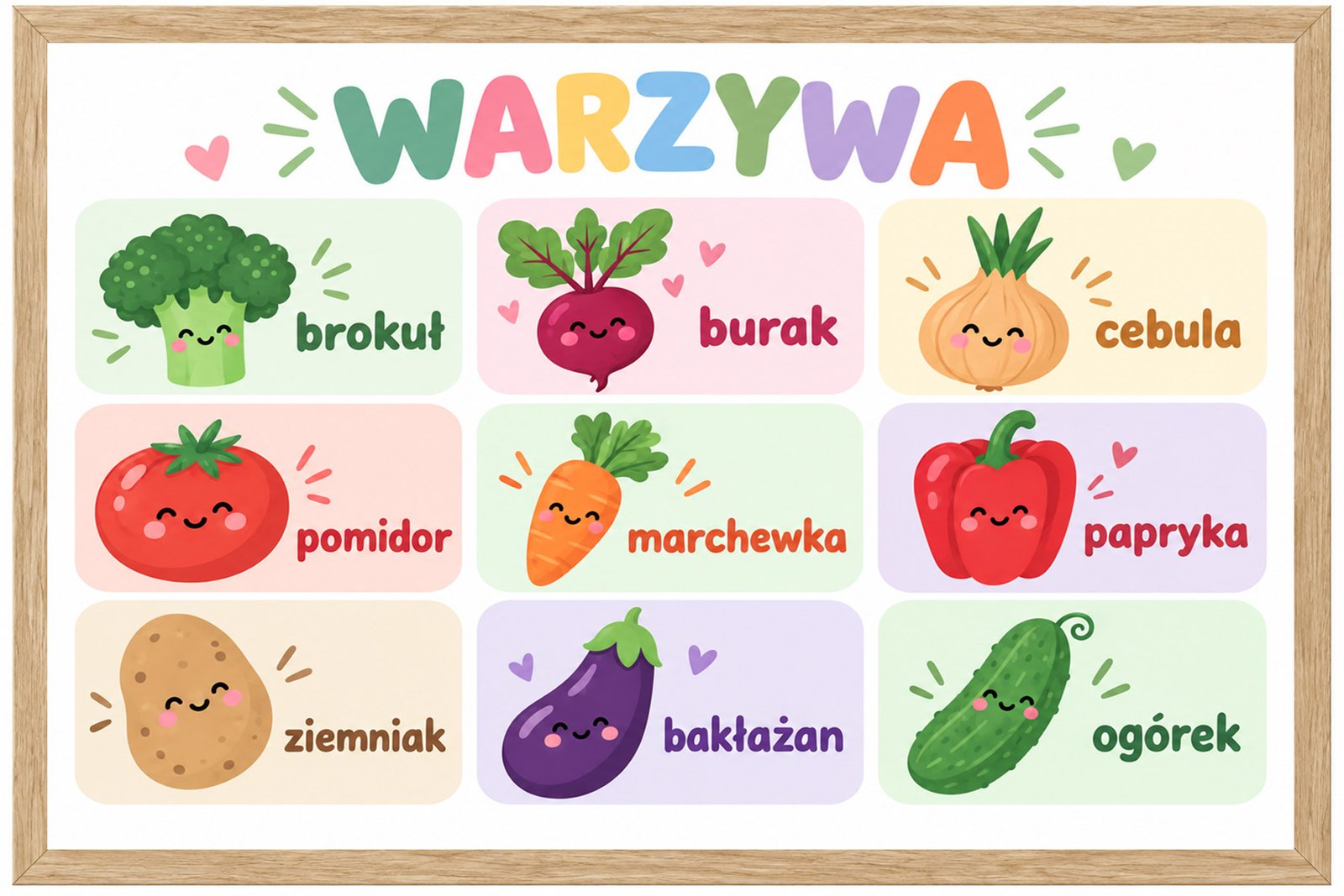 Plakat Edukacyjny Warzywa 6