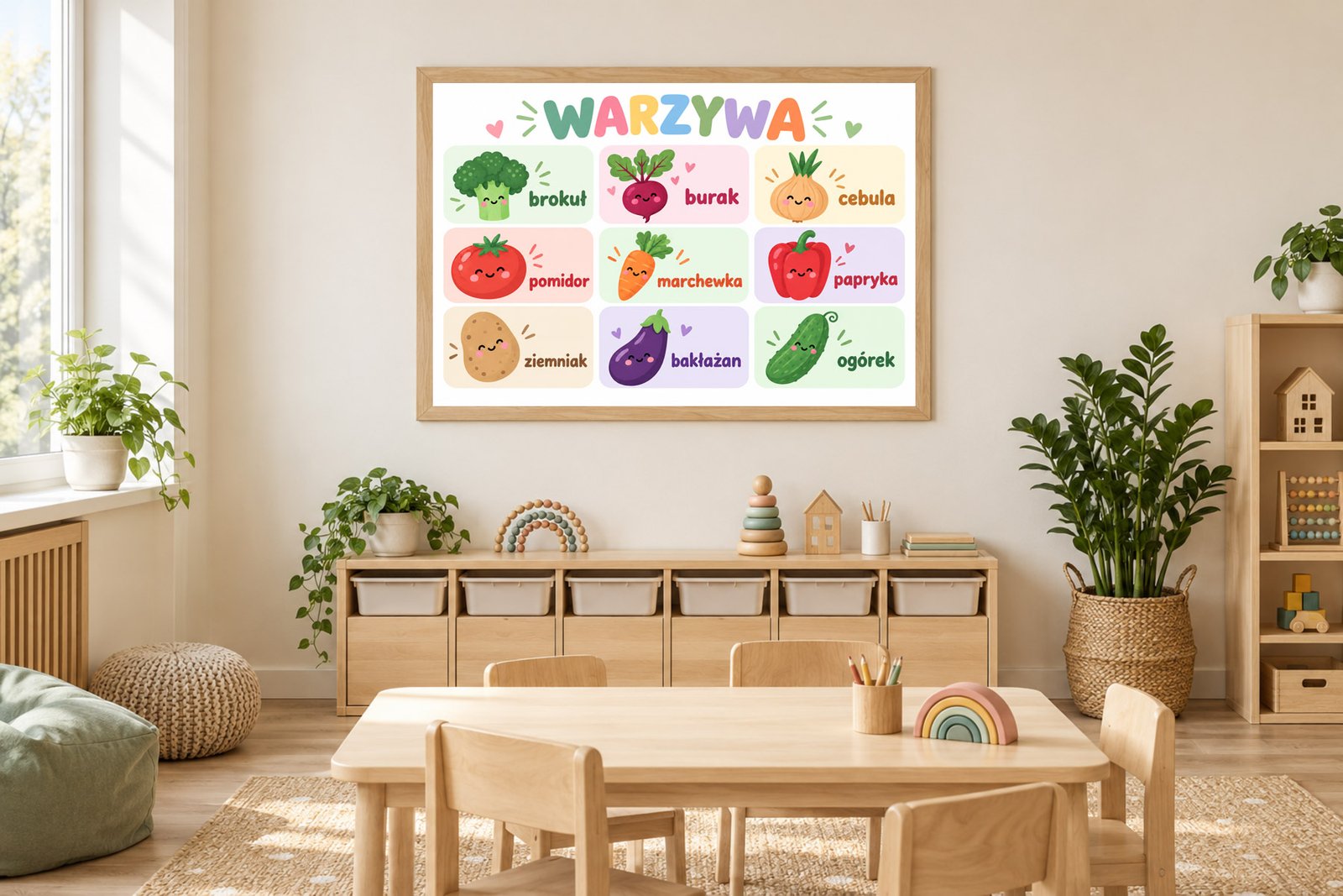 Plakat Edukacyjny Warzywa 6 Kompozycja 2