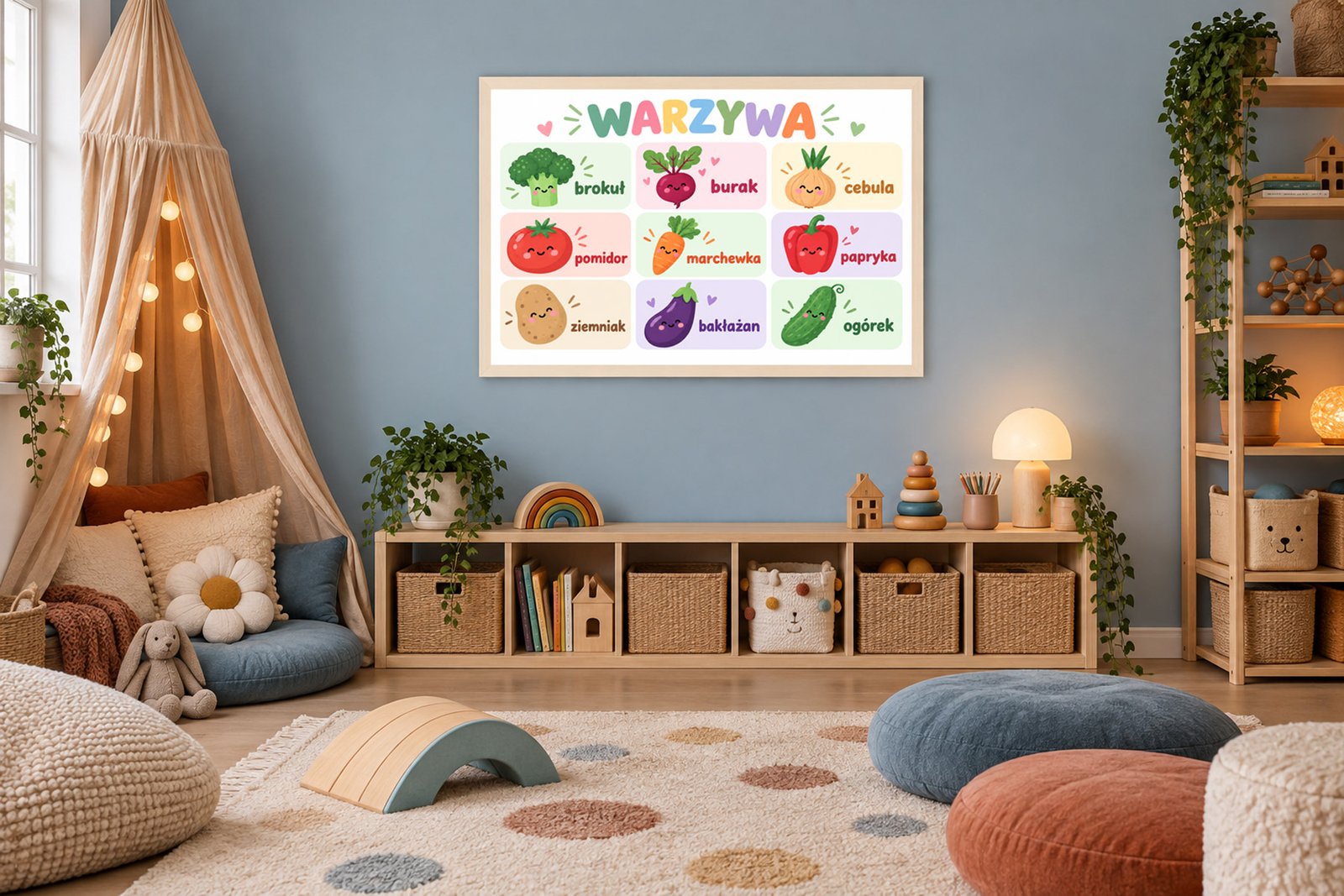 Plakat Edukacyjny Warzywa 6 Kompozycja 4