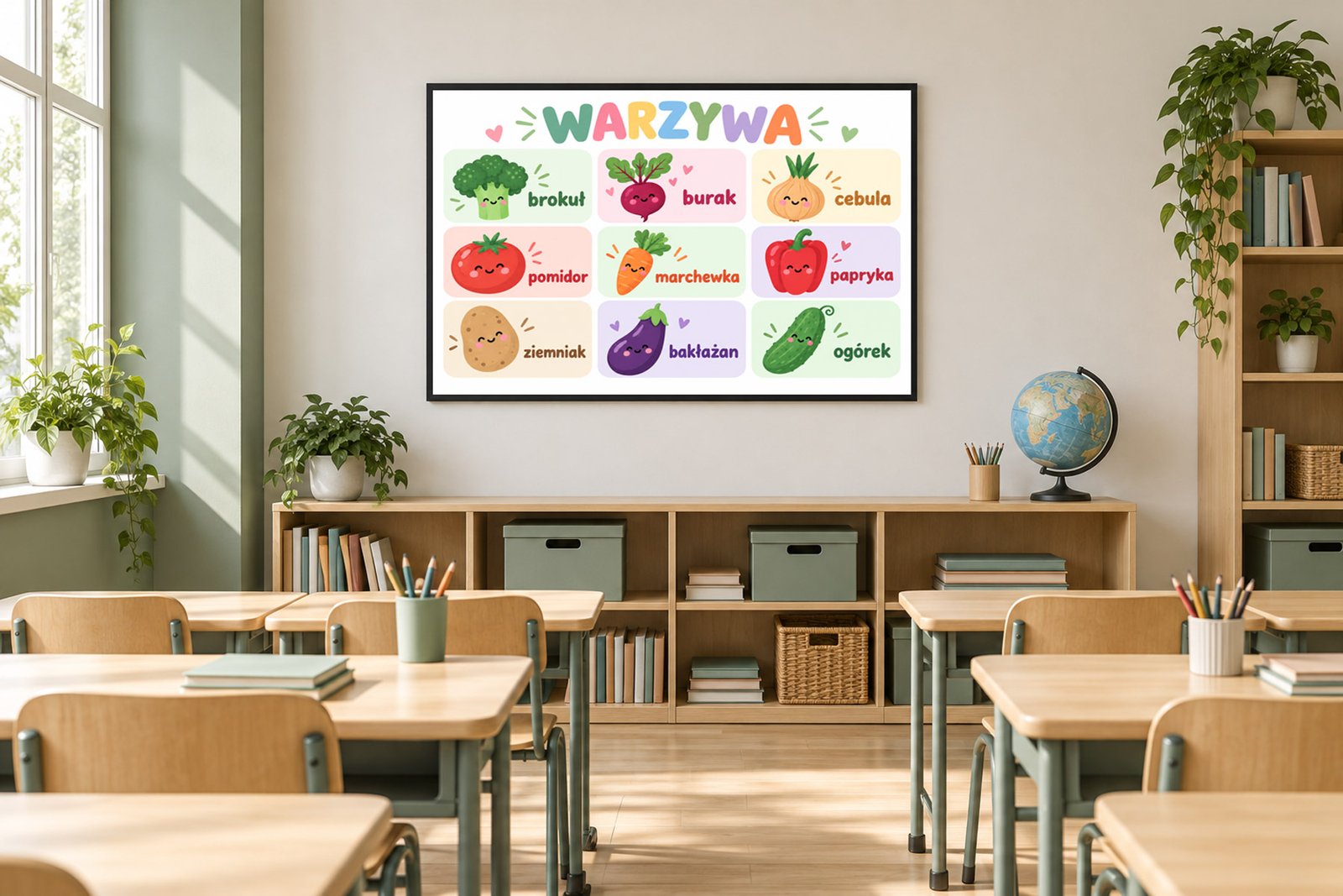 Plakat Edukacyjny Warzywa 6 Kompozycja 5