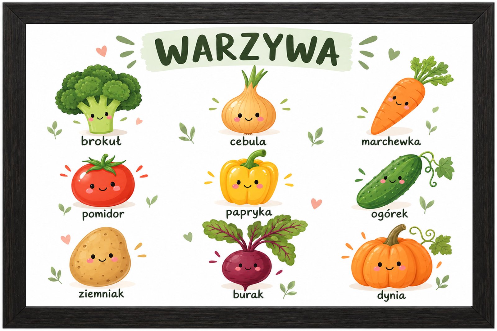 Plakat Edukacyjny Warzywa Kompozycja 1