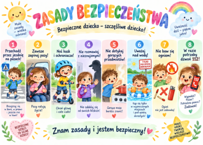 Plakat Edukacyjny Zasady Bezpieczeństwa