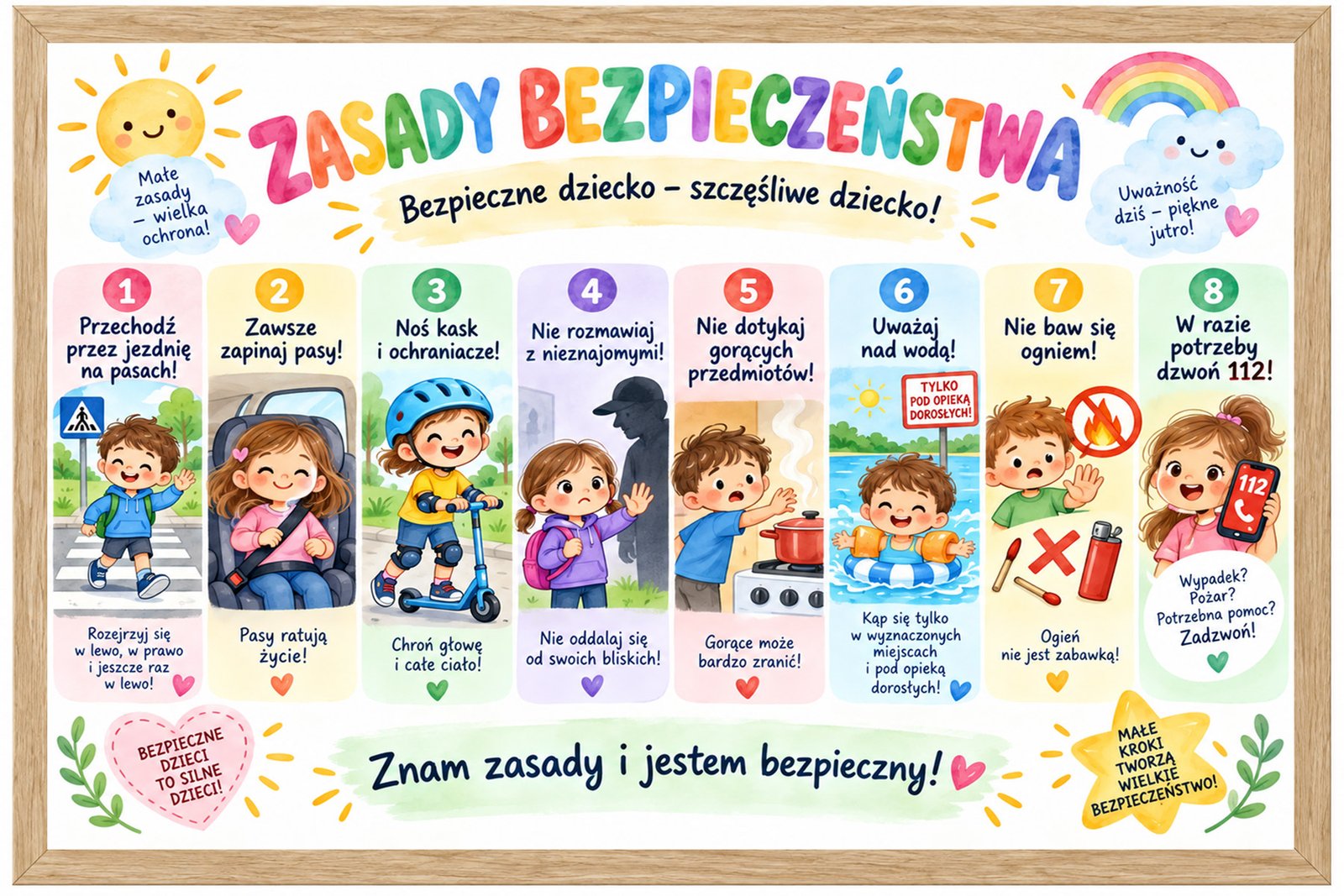Plakat Edukacyjny Zasady Bezpieczeństwa