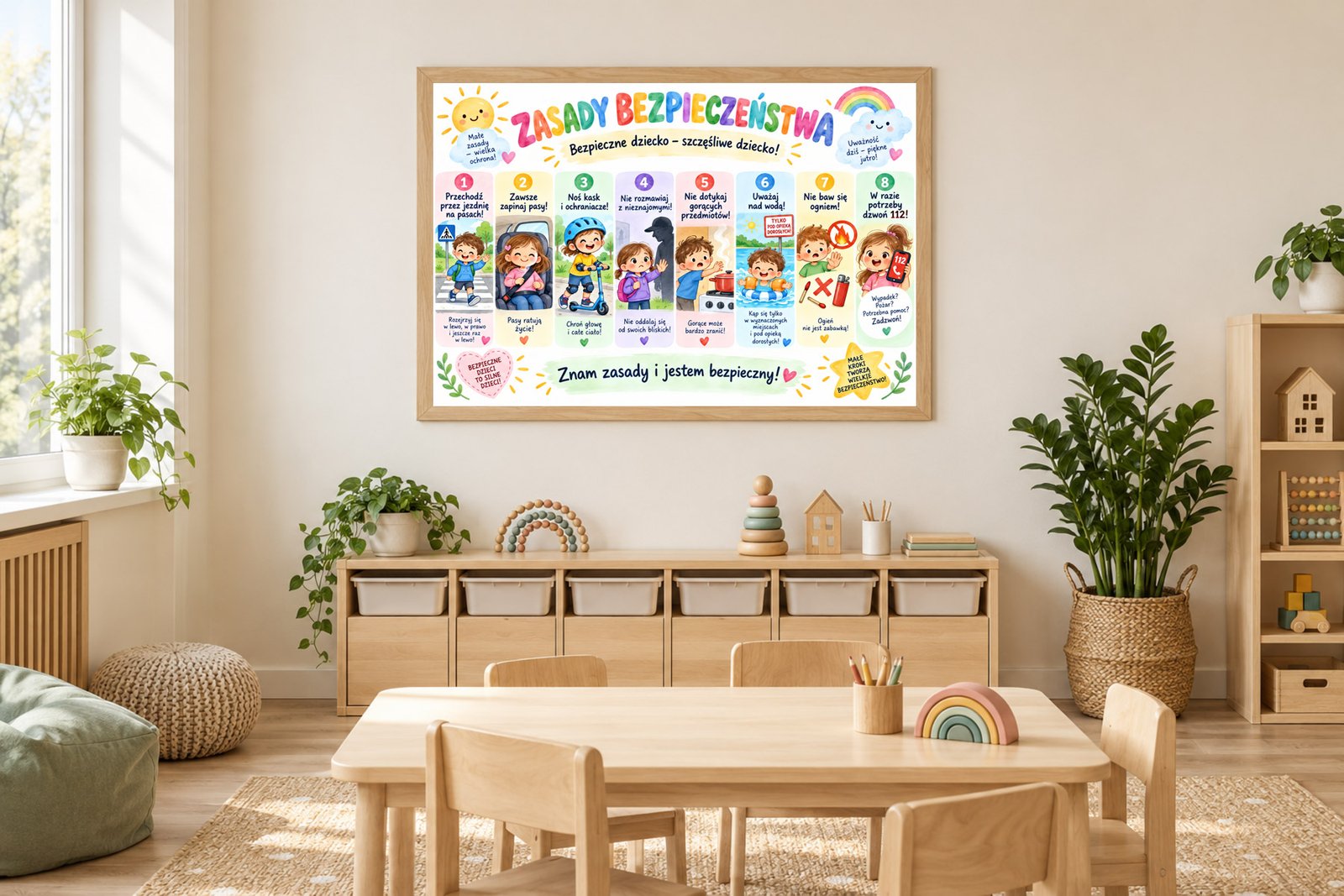 Plakat Edukacyjny Zasady Bezpieczeństwa Kompozycja 2