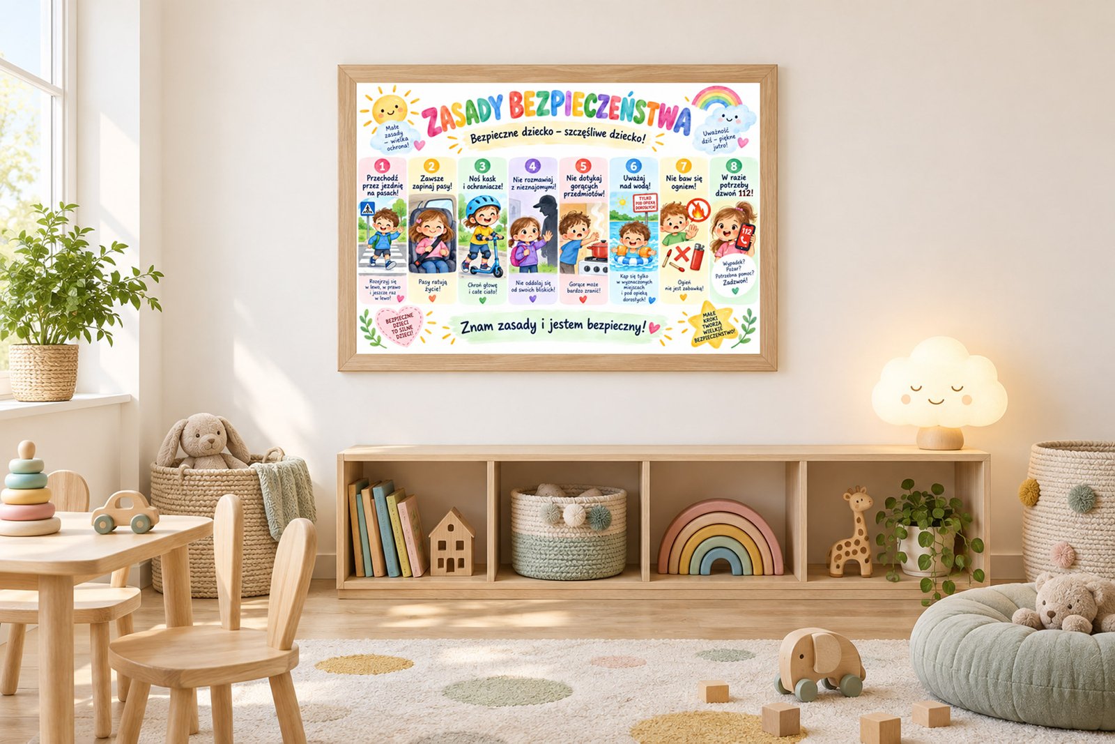 Plakat Edukacyjny Zasady Bezpieczeństwa Kompozycja 3