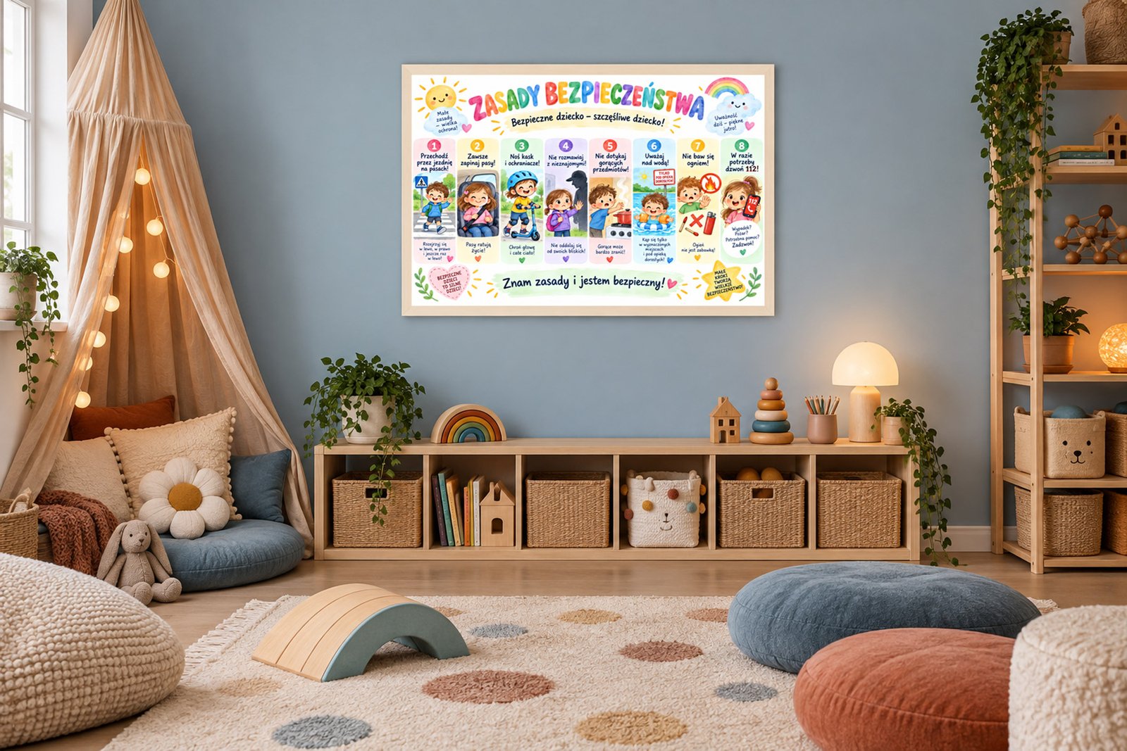 Plakat Edukacyjny Zasady Bezpieczeństwa Kompozycja 4