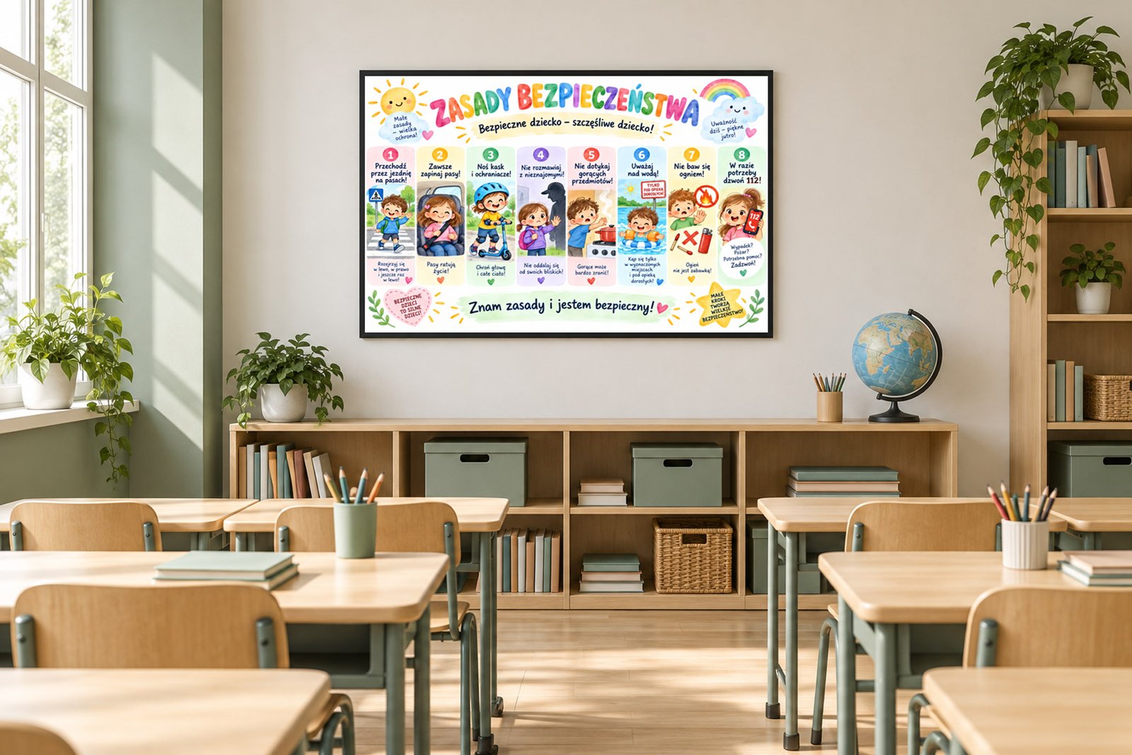 Plakat Edukacyjny Zasady Bezpieczeństwa Kompozycja 5