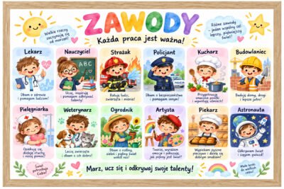 Plakat Edukacyjny Zawody