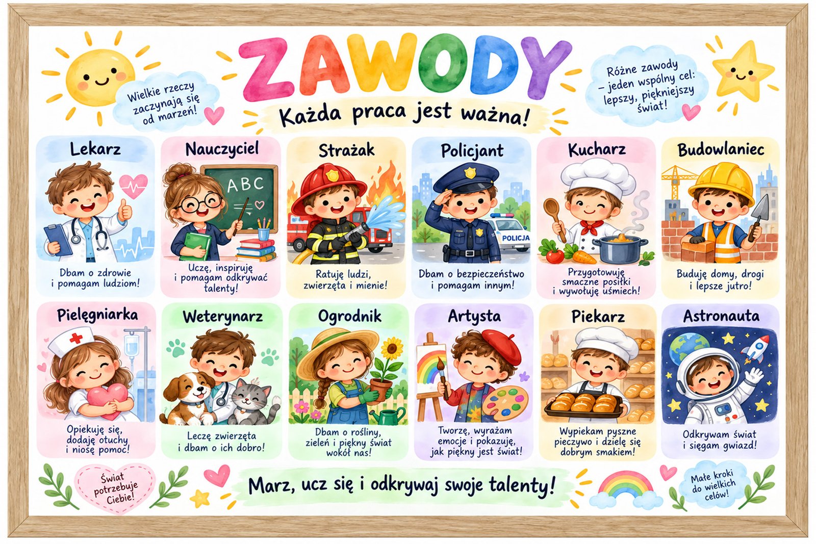 Plakat Edukacyjny Zawody