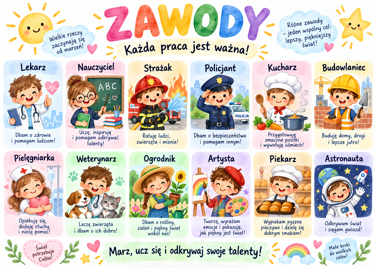 Plakat Edukacyjny Zawody