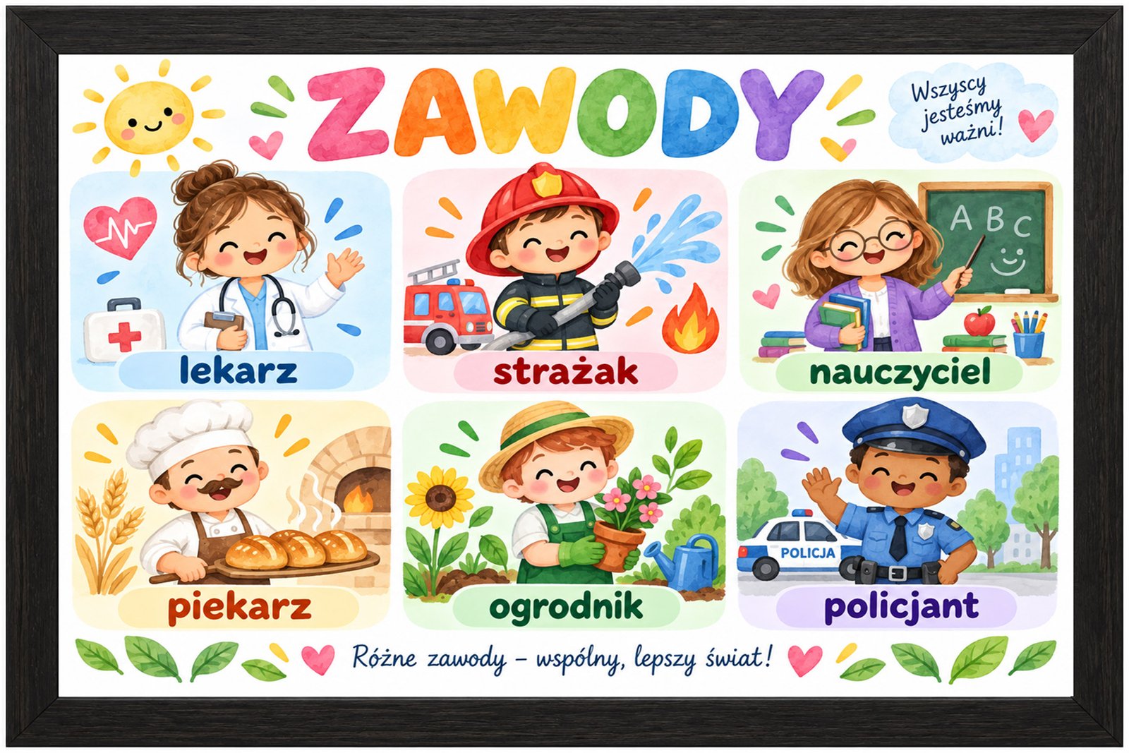 Plakat Edukacyjny Zawody 2 Kompozycja 1