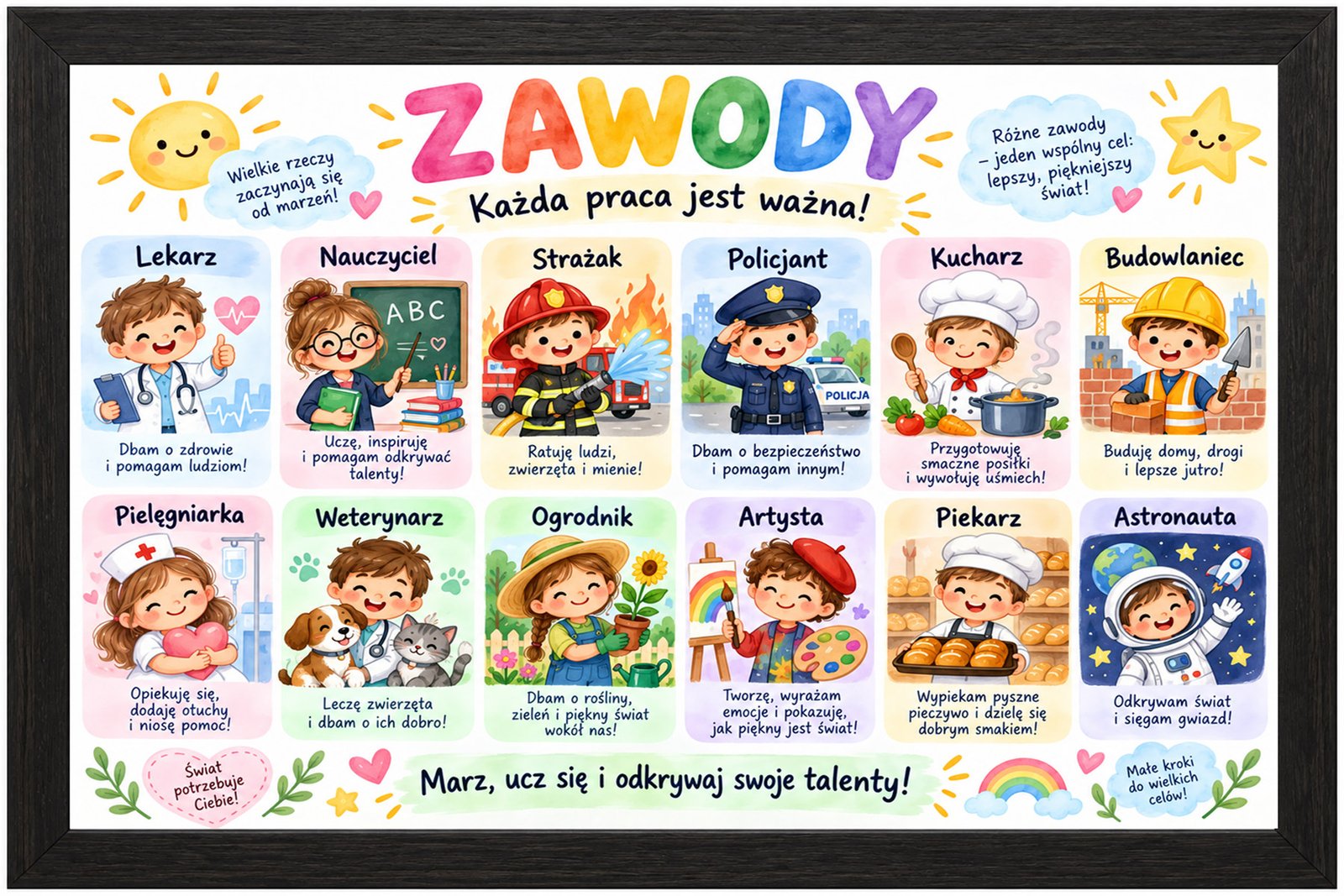 Plakat Edukacyjny Zawody Kompozycja 1