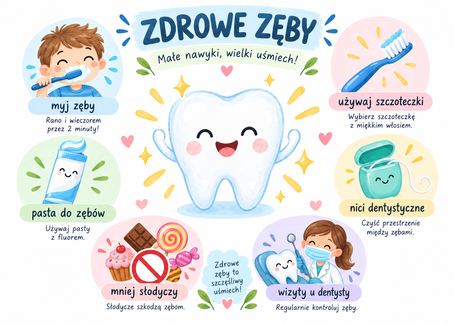 Plakat Edukacyjny Zdrowe Zęby