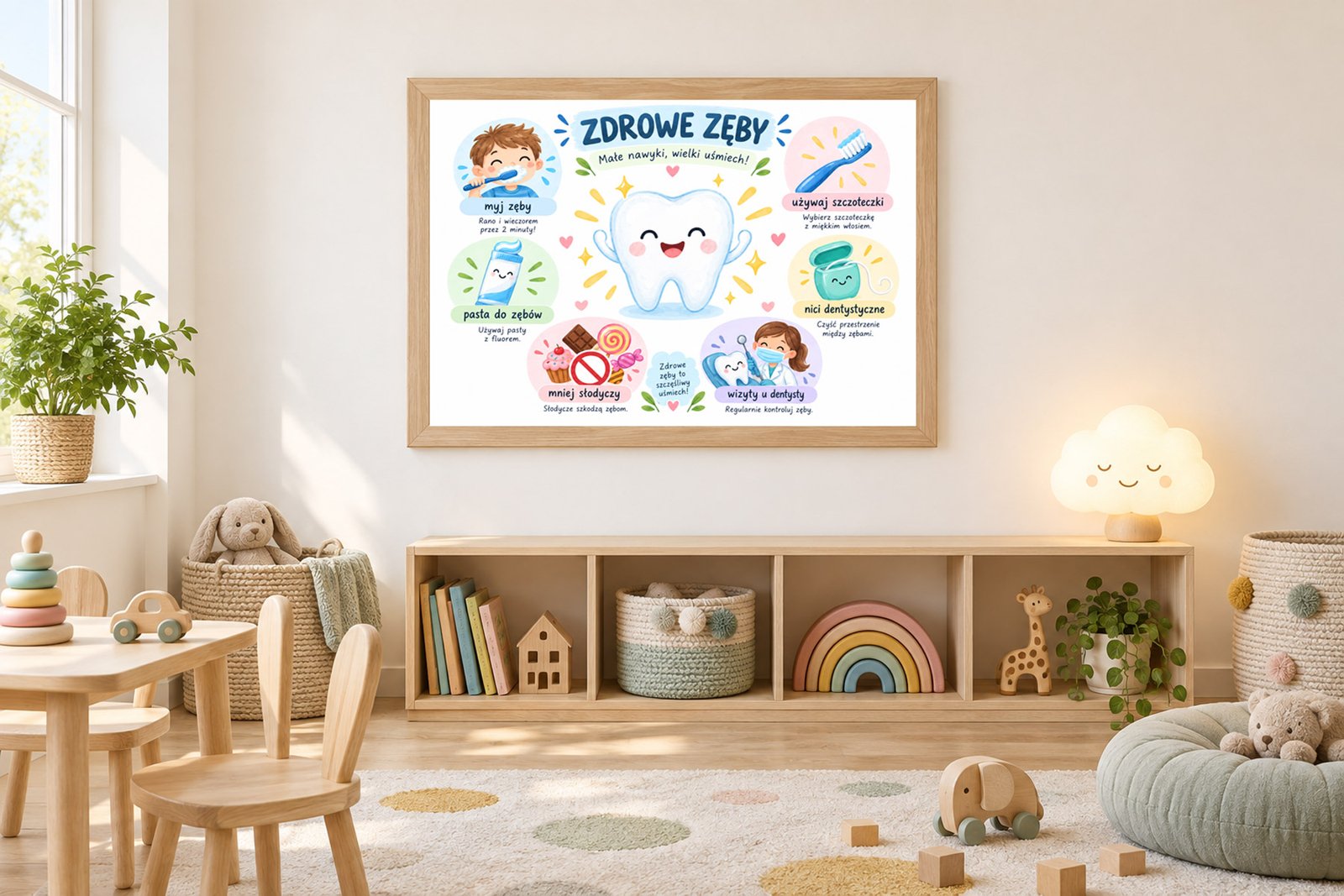 Plakat Edukacyjny Zdrowe Zęby Kompozycja 3