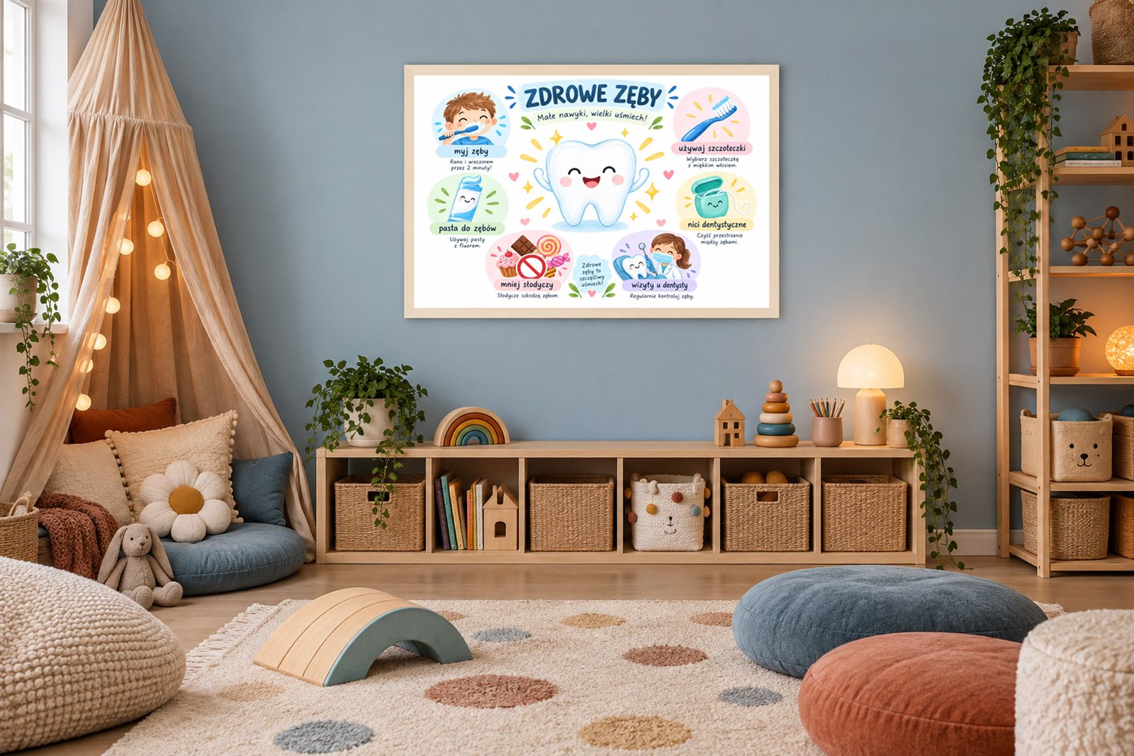 Plakat Edukacyjny Zdrowe Zęby Kompozycja 4