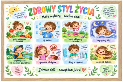 Plakat Edukacyjny Zdrowy Styl