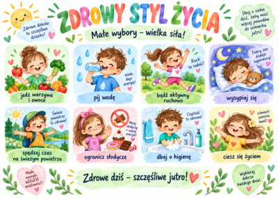 Plakat Edukacyjny Zdrowy Styl