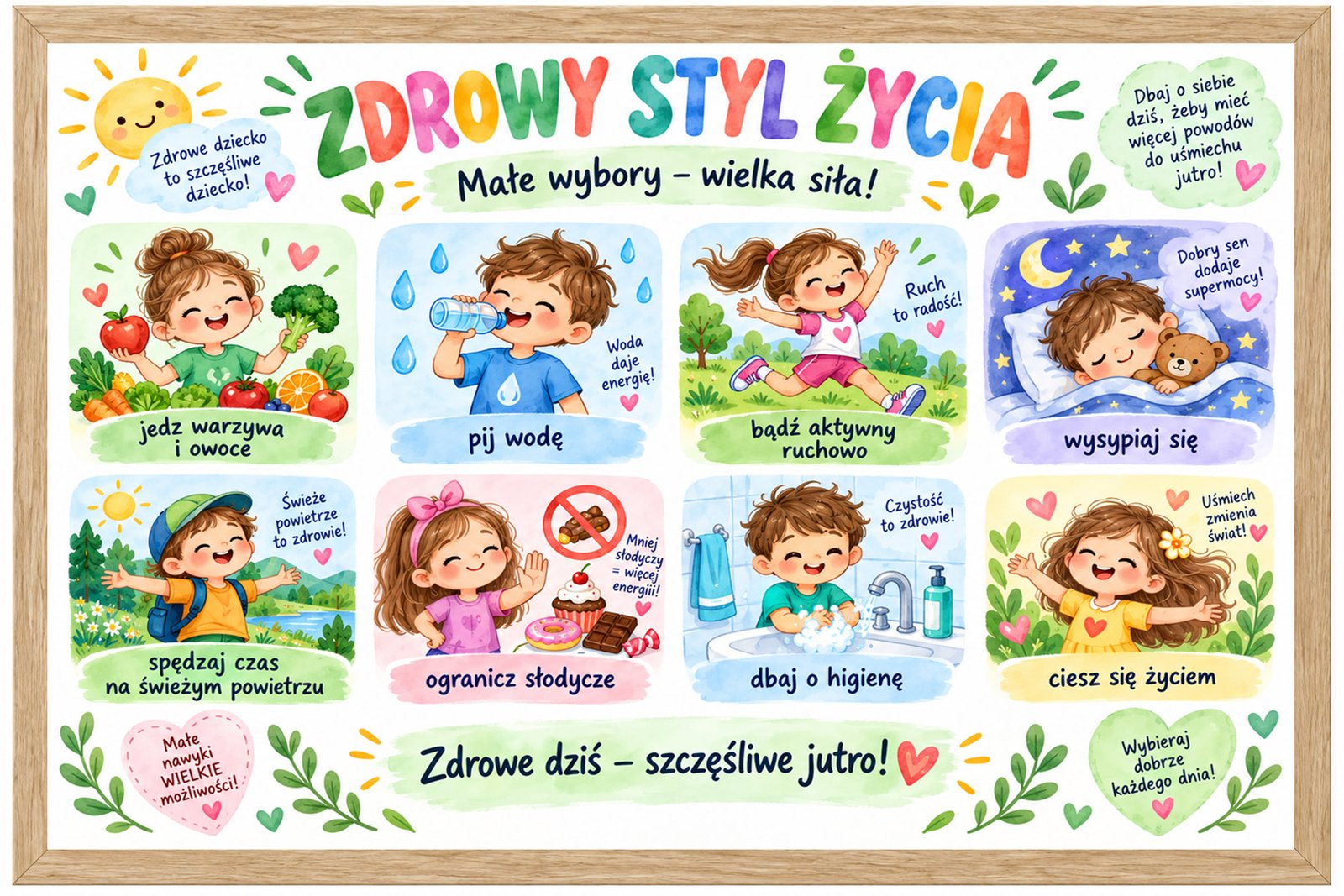 Plakat Edukacyjny Zdrowy Styl