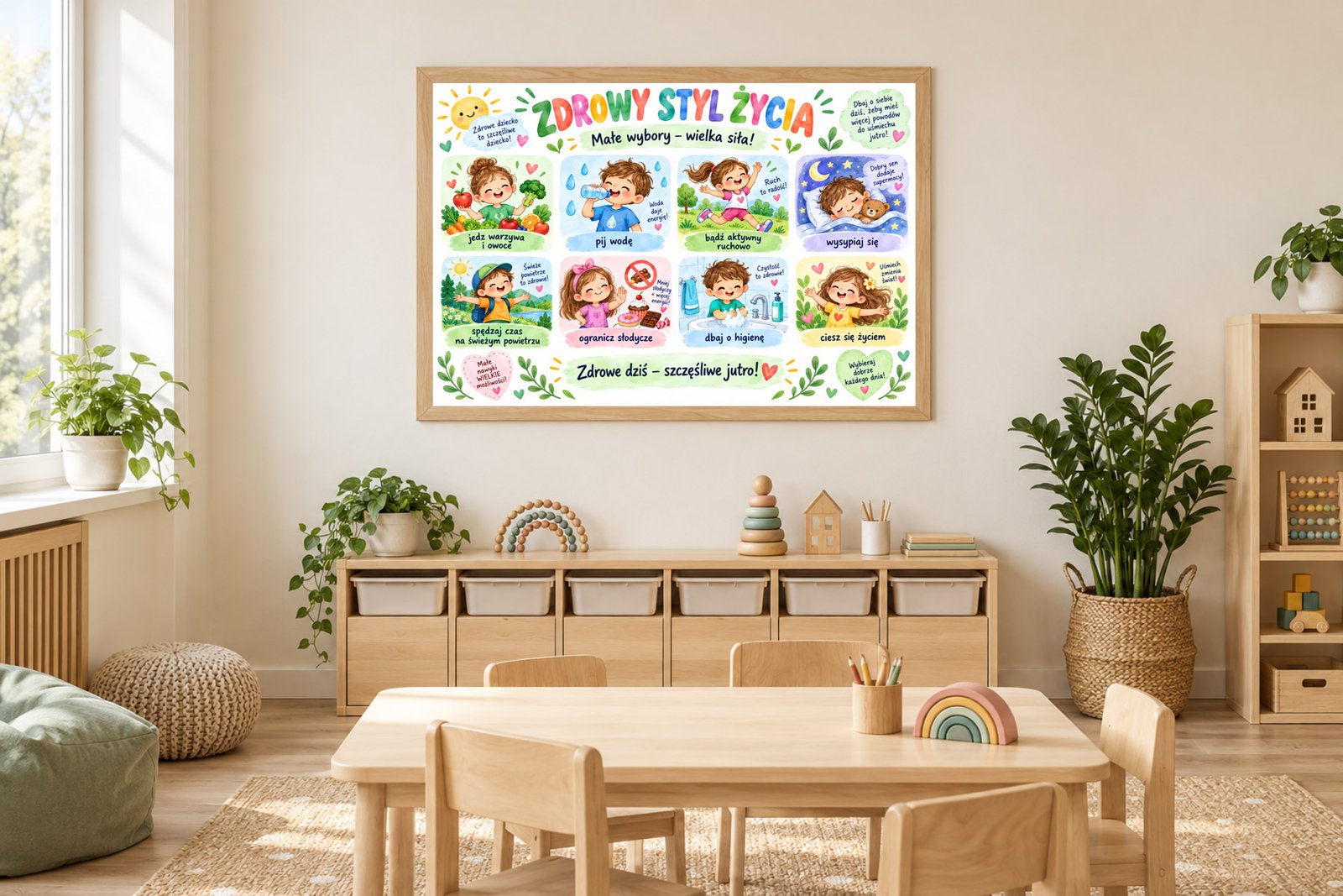 Plakat Edukacyjny Zdrowy Styl Kompozycja 2