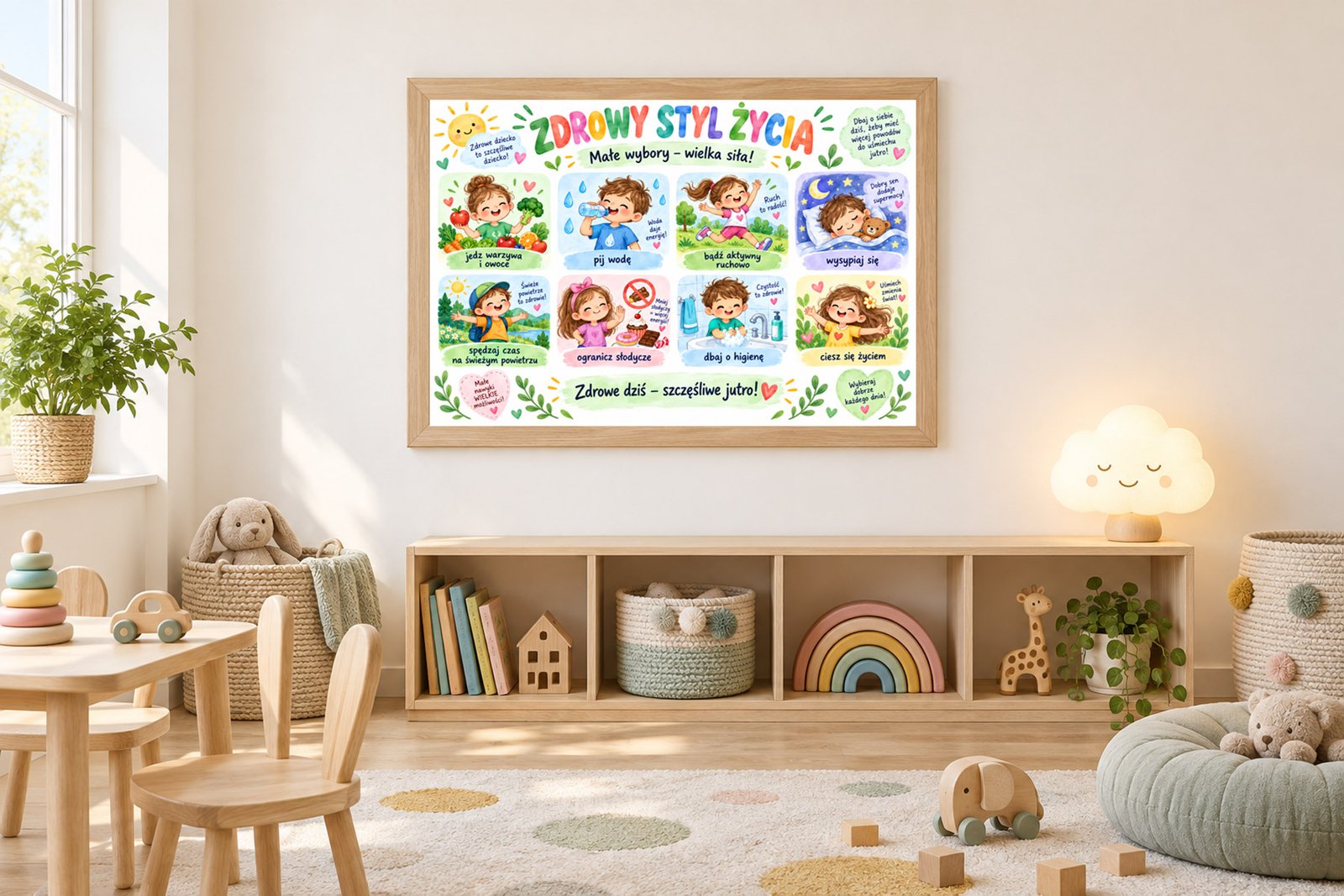 Plakat Edukacyjny Zdrowy Styl Kompozycja 3