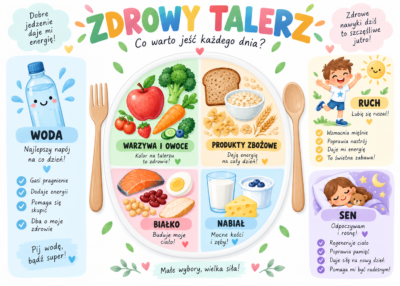 Plakat Edukacyjny Zdrowy Talerz