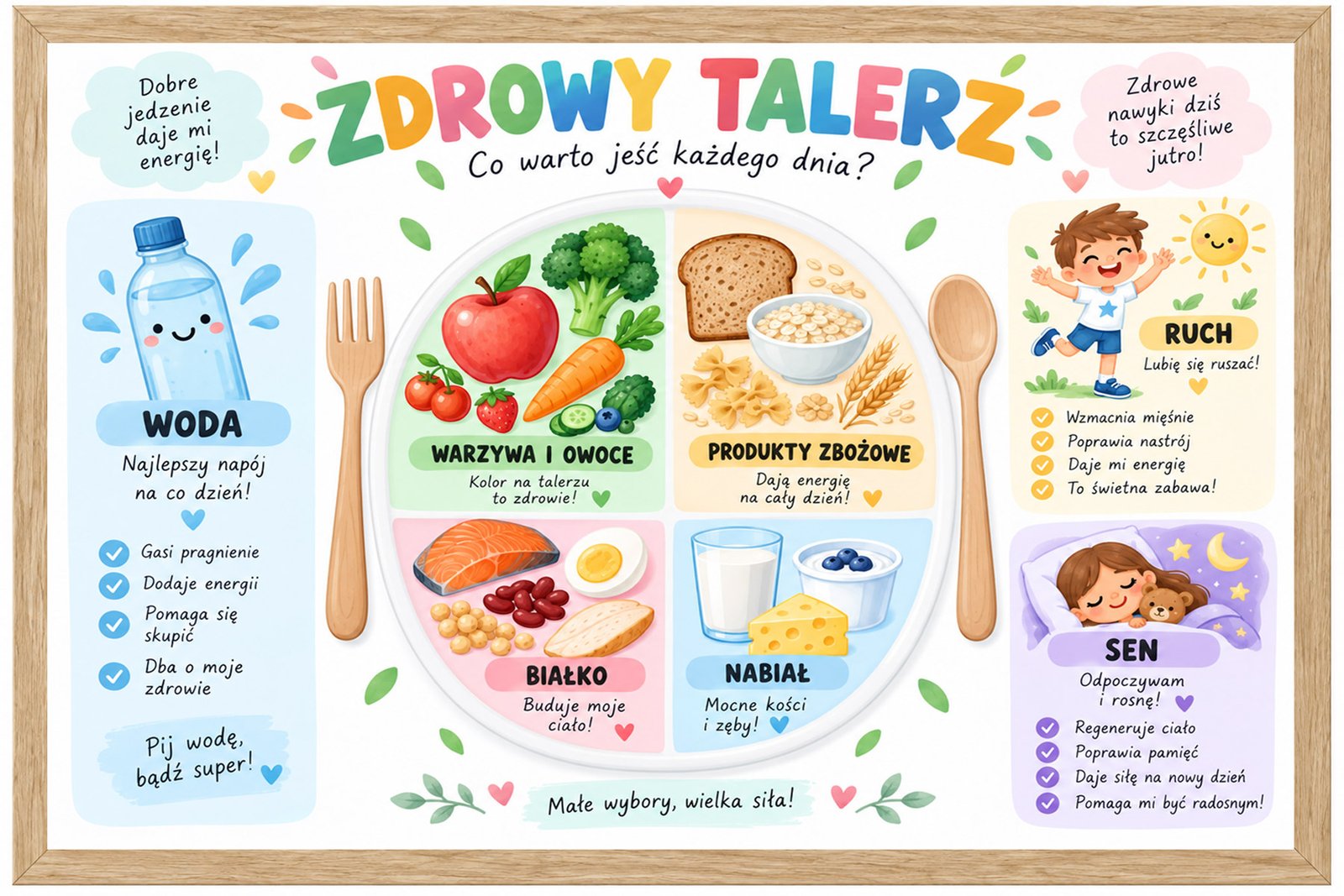 Plakat Edukacyjny Zdrowy Talerz