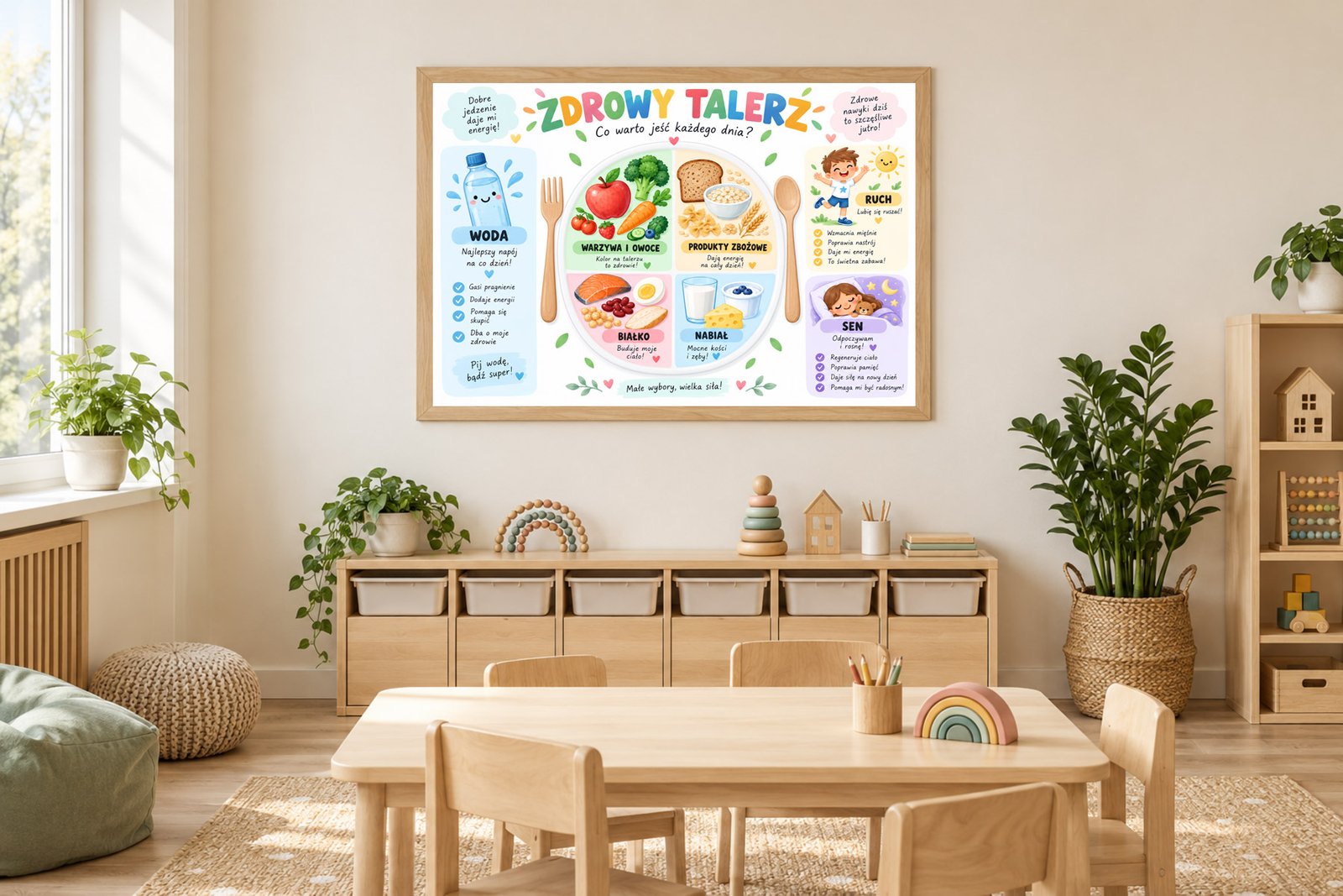 Plakat Edukacyjny Zdrowy Talerz Kompozycja 2